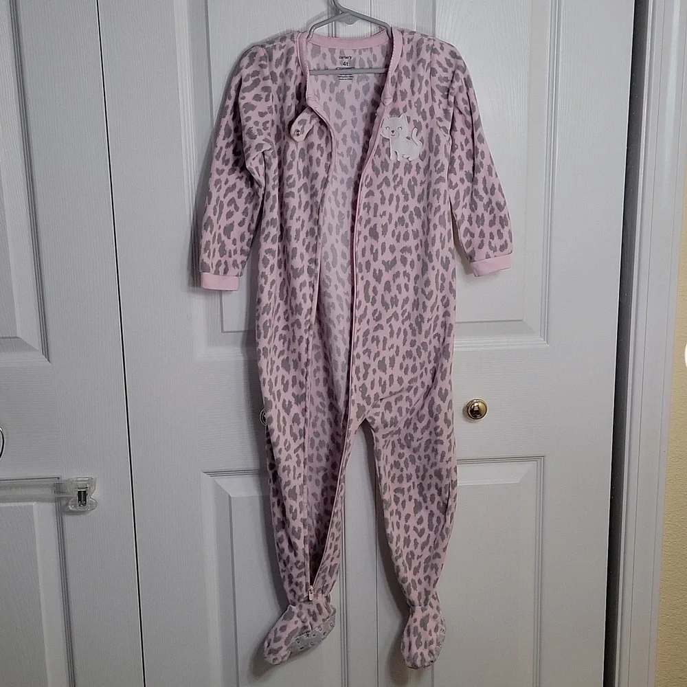 Carter’s Toddler Footed Pajamas Fleece One‑Piece Sleeper Size 4T